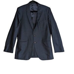 Ernesto Bellini Blazer mens 42R blue metallic wedding work wear career vintage